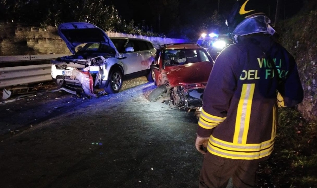 L’incidente a Cannero (foto vigili del fuoco)