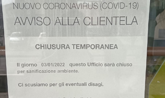 Poste chiuse per Covid a Saronno