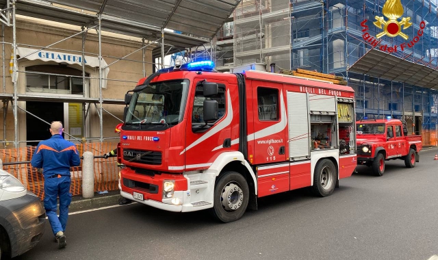 L’intervento dei vigili del fuoco (foto Vigili del fuoco)