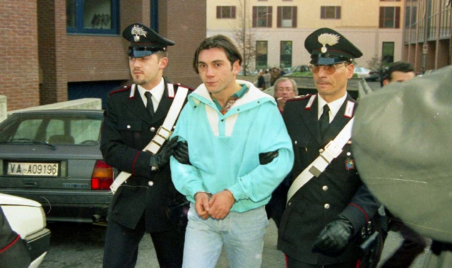 Elia Del Grande in Tribunale dopo la strage della famiglia (foto Blitz)