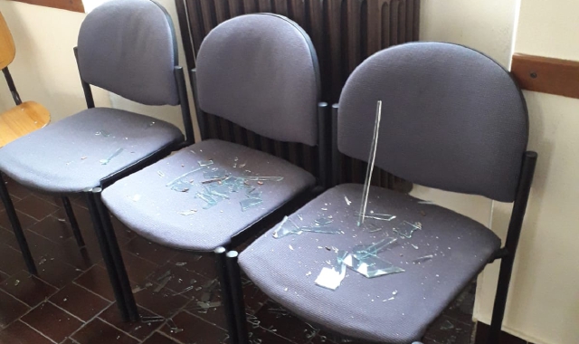 Saronno, vandali alla fondazione Giannetti  (foto Blitz)