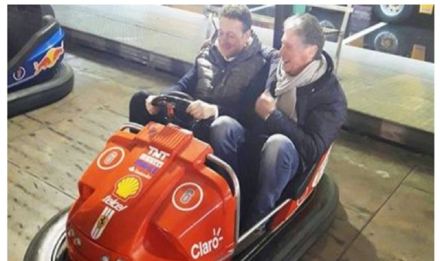 Monti e Gusmeroli insieme al luna park negli anni scorsi (foto Redazione)