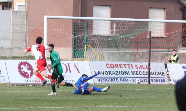 Il gol di Chessa (foto Massarutto)