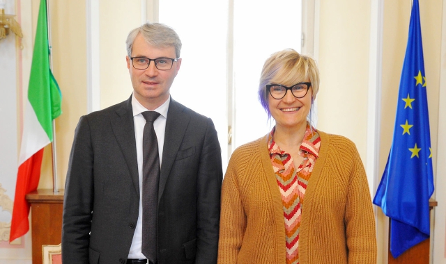 Il sindaco Davide Galimberti e l’assessore Cristina Buzzetti