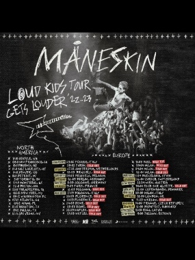 Maneskin, il tour diventa mondiale,