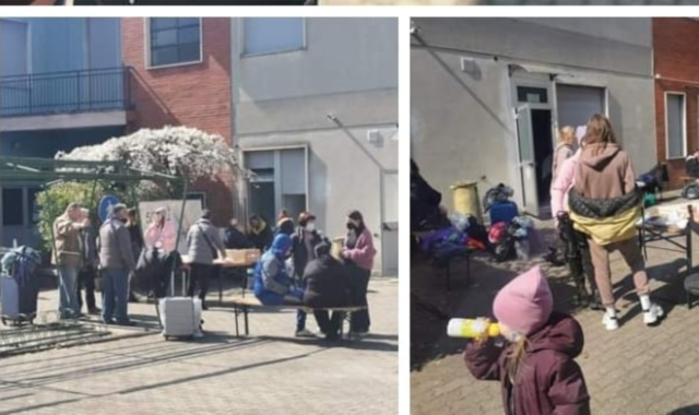 I volontari e i profughi accolti in oratori(redazione)