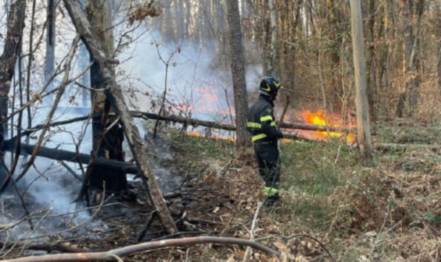 Incendio boschivo nel Varesotto