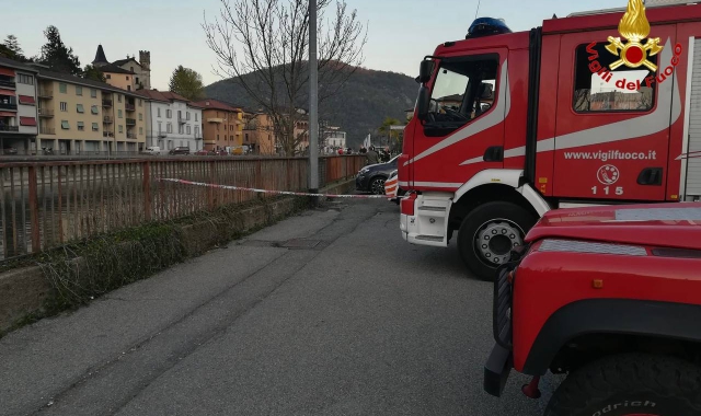 I vigili del fuoco sul posto