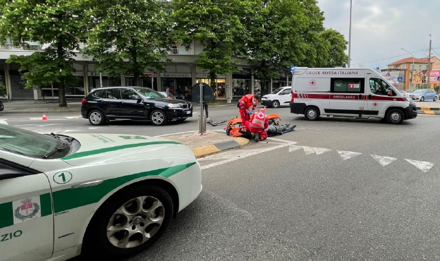 L’incidente di Busto (foto Redazione)