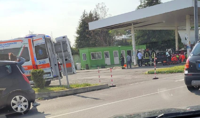 La zona dell’incidente a Castellanza (foto Redazione)