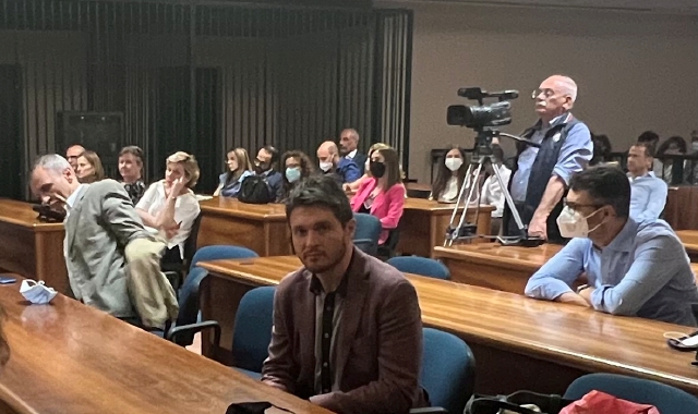 Raffaele Sollecito in tribunale a Busto Arsizio (foto Redazione)