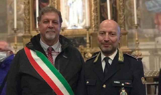 Emidio Varrato con il sindaco Sergio Calloni (foto Redazione)