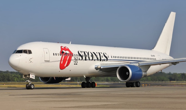 L’aereo dei Rolling Stones a Malpensa (foto Massimo Andreina)