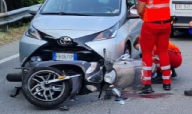 L’incidente a Lonate Ceppino (foto Redazione)