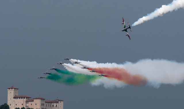Un’esibizione delle Frecce Tricolori (Foto Archivio)