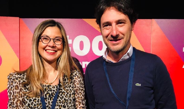 Giuseppe Licata con Maria Chiara Gadda, deputata di Italia Viva