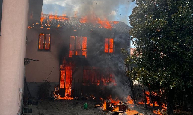 L’incendio in via Baracca