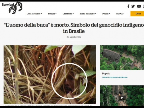 Morto in Brasile l'Uomo della buca, simbolo genocidio indigeno