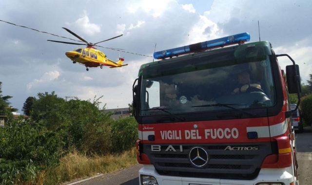 A Orino è intervenuto l’elisoccorso (foto Archivio)