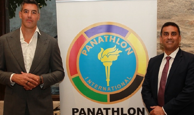 Luis Scola e John Caniglia, ospiti del Panathlon (foto di CLAUDIO CECCHIN)