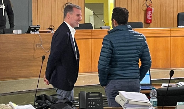 L’ex coordinatore gallaratese di Forza Italia Alberto Bilardo in tribunale prima dell’udienza (Red.)