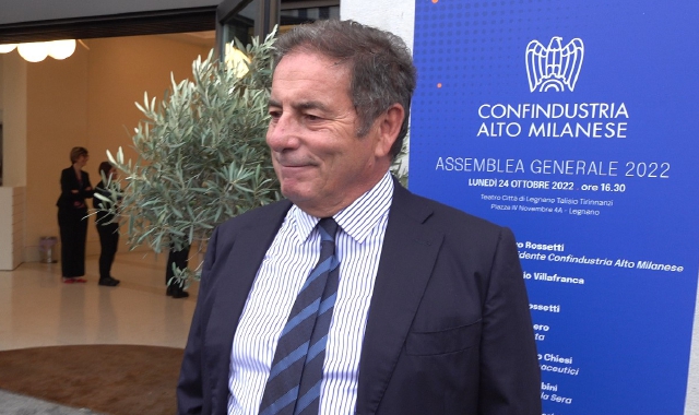 Il presidente Diego Rossetti all’assemblea annuale di Confindustria Altomilanese