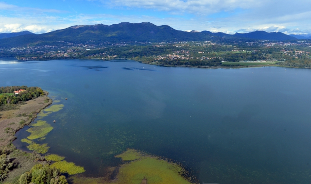 Panoramica aerea del Lago di Varese (foto Blitz)