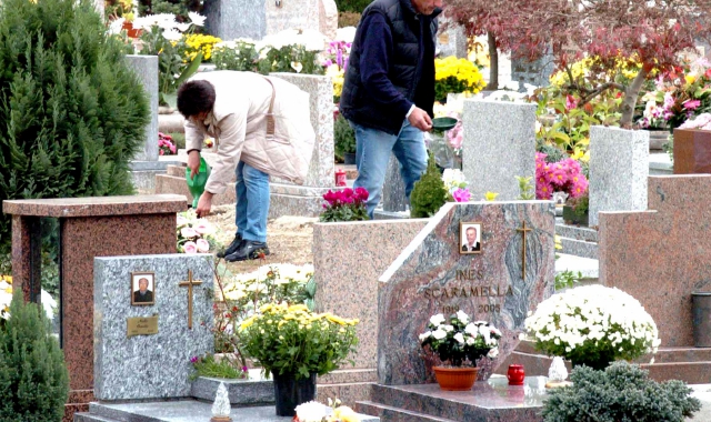 Fiori e piante nei cimiteri di Varese (foto archivio)