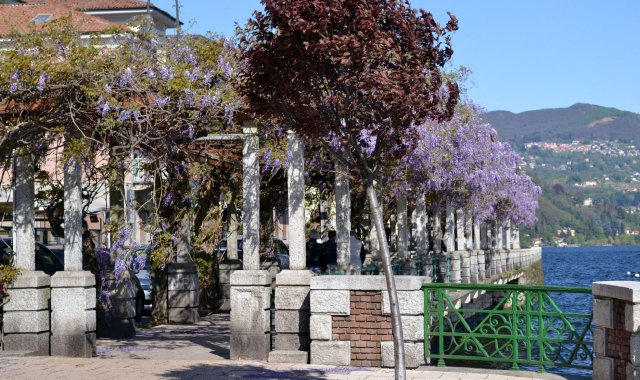 Uno squarcio del lungolago di Arona che nelle ore serali e notturne ospita la movida (foto Redazione)