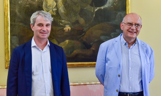 Il sindaco Davide Galimberti e Guido Bonoldi (Blitz)