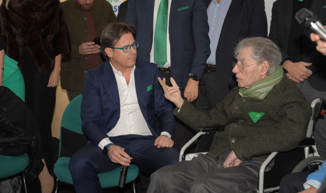 Umberto Bossi all’adunata del Comitato del Nord