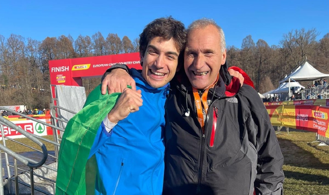 Pietro Arese col tecnico di Viggiù Silvano Danzi