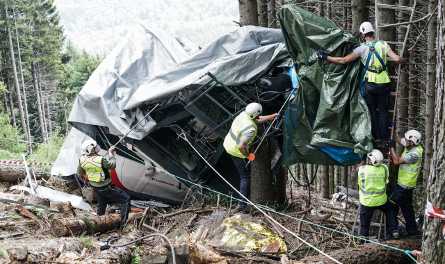 Il luogo dell’incidente della funivia