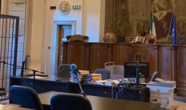 L’aula del Tribunale di Varese dove è stata celebrata la prima giornata di udienze con applicazione della riforma Cartabia