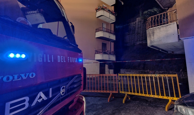 Frana di Luino, vigili del fuoco di nuovo sul posto sabato notte