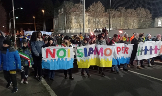 Un momento della marcia per la pace (foto Redazione)
