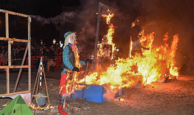 L’ultima edizione della Giöbia, celebrata nel gennaio 2020 (foto Blitz)