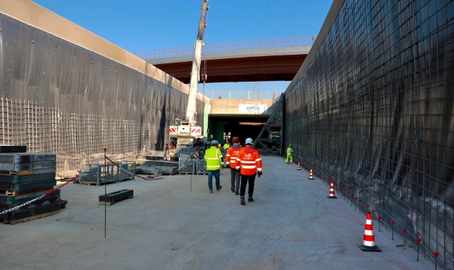 Il sopralluogo al cantiere col ministro Salvini