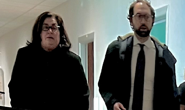 Nicoletta Iudice con l’avvocato Francesco Trotta (foto Redazione)