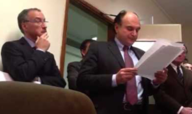 Massimo Donelli col direttore della Tgr Alessandro Casarin (alla sua destra) (foto Redazione)