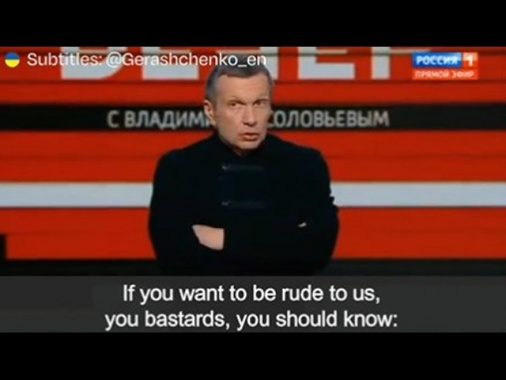 Il conduttore russo Solovyev attacca l'Italia, 'bastardi'