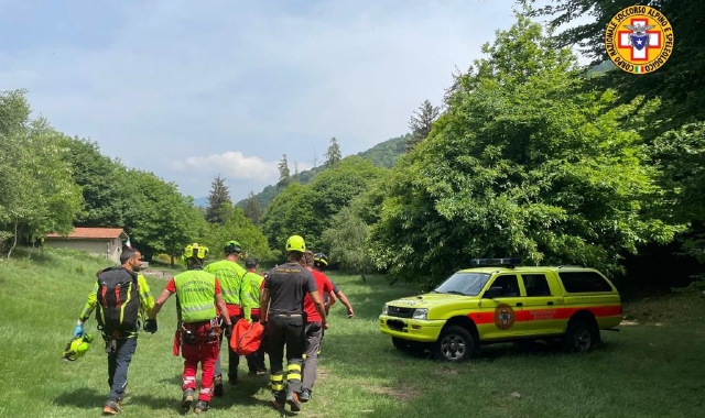 Un intervento del Soccorso alpino nell’Alto Varesotto (Red.)