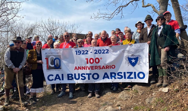 Il Cai di Busto ha festeggiato l’anno scorso il primo secolo di vita (foto Archivio)