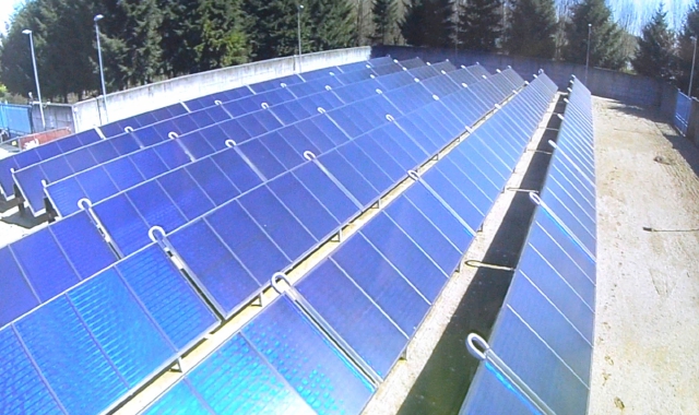 L’impianto solare alla centrale del teleriscaldamento di Varese