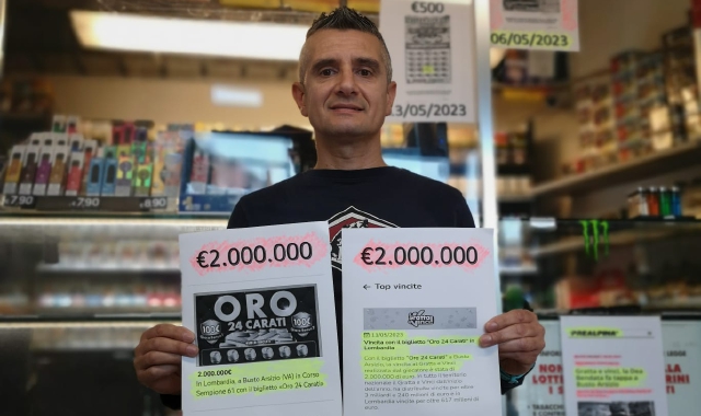 Clamoroso a Busto: vinti 2 milioni di euro