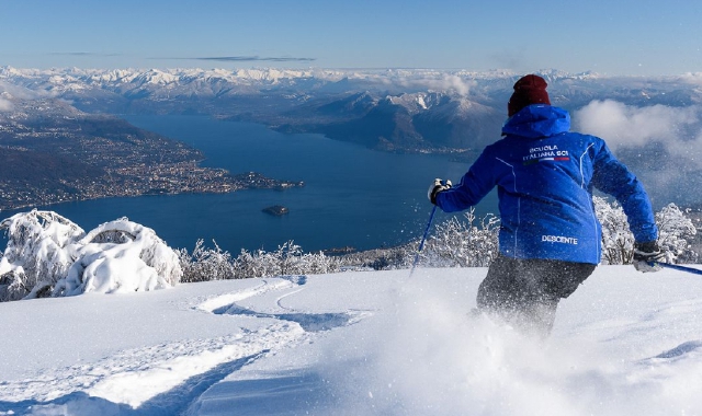 Il Mottarone continua #br/#ad essere una meta per gli appassionati di sci e di corsa in montagna (foto Redazione)