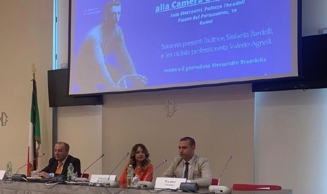 Presentazione del libro dedicato alla vita di Luigi Ganna a Palazzo Theodoli, Roma