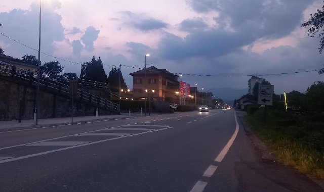 La Statale del Sempione all’imbrunire