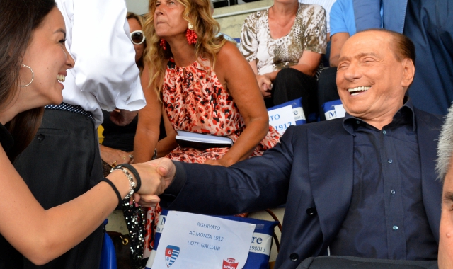 Silvio Berlusoni nell’agosto 2019 allo Speroni (foto Blitz)
