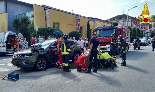 Incidente a Cannobio: traffico bloccato, un ferito